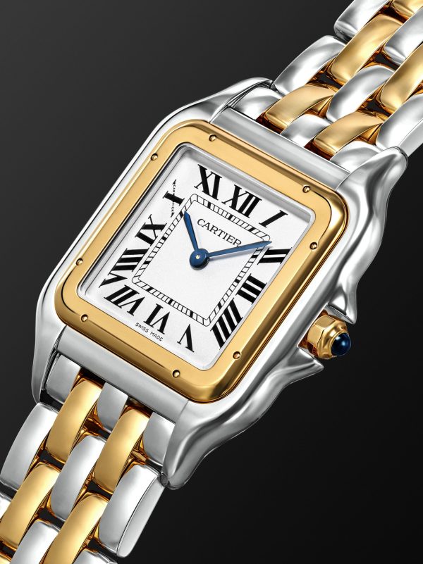 Panthère de Cartier Large 42mm 18-Karat Gold and Steel Watch, Ref. No. W2PN0016 - FR