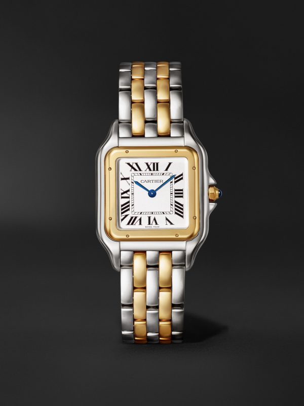 Panthère de Cartier Large 42mm 18-Karat Gold and Steel Watch, Ref. No. W2PN0016