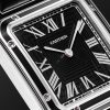 Santos-Dumont Large Automatic 43.5mm Stainless Steel and Alligator Watch, Ref. No. WSSA0046 - CU Santos-Dumont Large Automatic 43.5mm Stainless Steel and Alligator Watch, Ref. No. WSSA0046 - CU