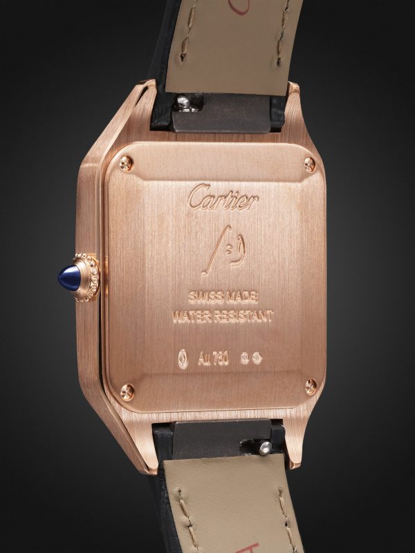 Santos-Dumont Small 38mm 18-Karat Rose Gold and Alligator Watch, Ref. No. WSSA0086 - BK