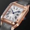 Santos-Dumont Small 38mm 18-Karat Rose Gold and Alligator Watch, Ref. No. WSSA0086 - FR