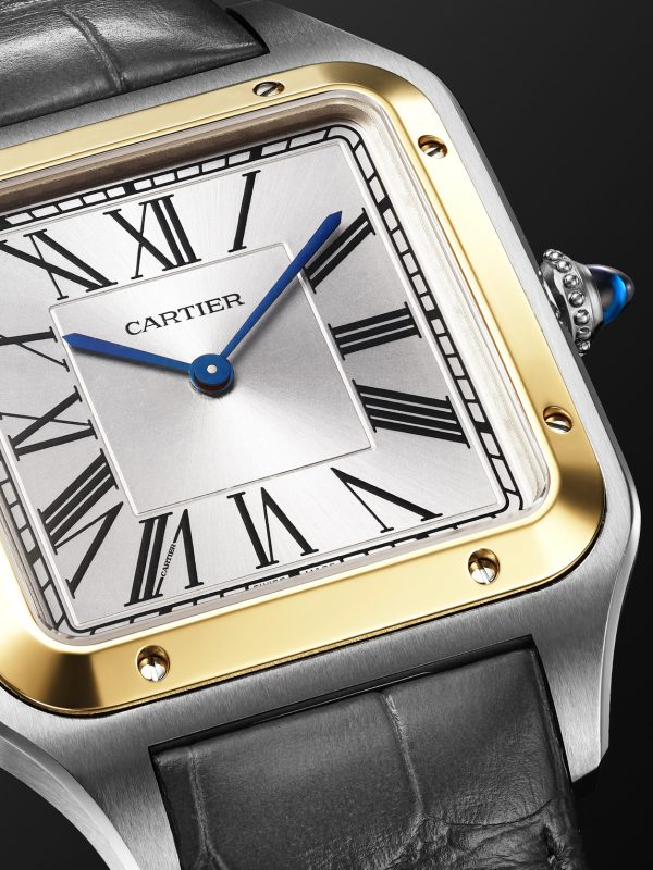 Santos-Dumont Extra-Large Hand-Wound 46.6mm 18-Karat Gold, Stainless Steel and Alligator Watch, Ref. No. W2SA0034 - CU Santos-Dumont Extra-Large Hand-Wound 46.6mm 18-Karat Gold, Stainless Steel and Alligator Watch, Ref. No. W2SA0034 - CU
