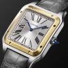 Santos-Dumont Extra-Large Hand-Wound 46.6mm 18-Karat Gold, Stainless Steel and Alligator Watch, Ref. No. W2SA0034 - FR Santos-Dumont Extra-Large Hand-Wound 46.6mm 18-Karat Gold, Stainless Steel and Alligator Watch, Ref. No. W2SA0034 - FR