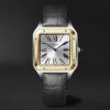 Santos-Dumont Extra-Large Hand-Wound 46.6mm 18-Karat Gold, Stainless Steel and Alligator Watch, Ref. No. W2SA0034 Santos-Dumont Extra-Large Hand-Wound 46.6mm 18-Karat Gold, Stainless Steel and Alligator Watch, Ref. No. W2SA0034
