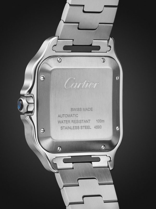 Santos de Cartier Automatic GMT 40.2mm Interchangeable Stainless Steel and Alligator Watch, Ref. No. WSSA0076 - BK Santos de Cartier Automatic GMT 40.2mm Interchangeable Stainless Steel and Alligator Watch, Ref. No. WSSA0076 - BK