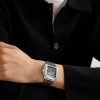 Santos de Cartier Automatic GMT 40.2mm Interchangeable Stainless Steel and Alligator Watch, Ref. No. WSSA0076 - OU Santos de Cartier Automatic GMT 40.2mm Interchangeable Stainless Steel and Alligator Watch, Ref. No. WSSA0076 - OU