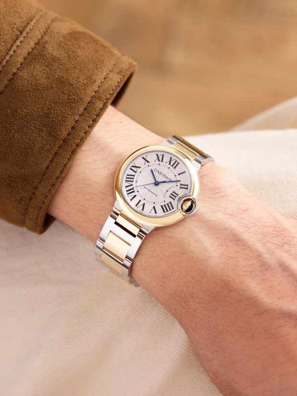 Ballon Bleu de Cartier Automatic 36mm Stainless Steel and Gold Watch, Ref. No. W2BB0038 - OU