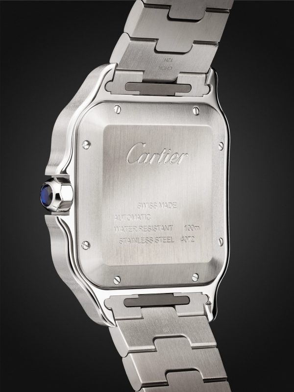 Santos de Cartier Automatic 39.8mm Interchangeable Stainless Steel and Alligator Watch, Ref. No. W2SA0030 - BK