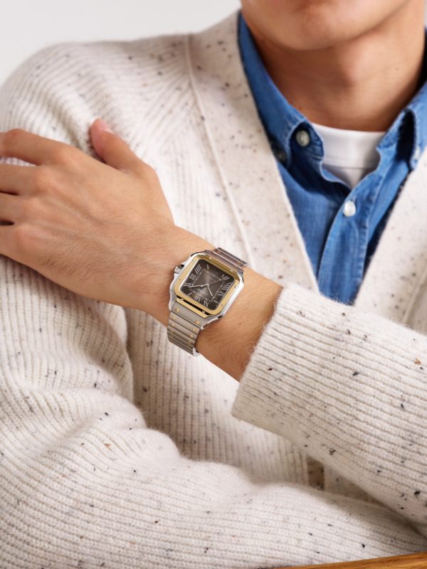 Santos de Cartier Automatic 39.8mm Interchangeable Stainless Steel and Alligator Watch, Ref. No. W2SA0030 - OU