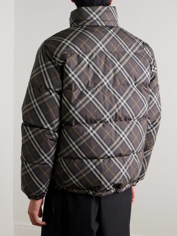 Reversible Checked Quilted Shell Down Jacket - BK