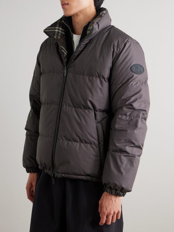 Reversible Checked Quilted Shell Down Jacket - E2