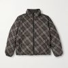 Reversible Checked Quilted Shell Down Jacket