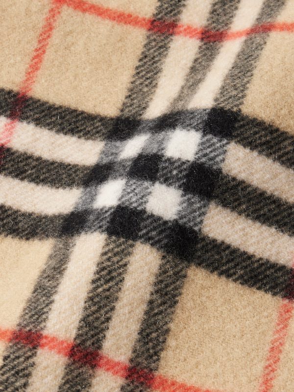Fringed Checked Cashmere Scarf - CU Fringed Checked Cashmere Scarf - CU