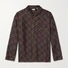 Piped Checked Silk Shirt Piped Checked Silk Shirt