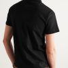 Logo-Embroidered Appliquéd Cotton-Piqué Polo Shirt - BK