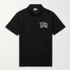 Logo-Embroidered Appliquéd Cotton-Piqué Polo Shirt