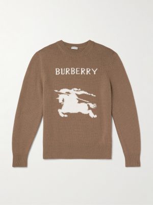 Intarsia-Knit Wool and Cashmere-Blend Sweater Intarsia-Knit Wool and Cashmere-Blend Sweater