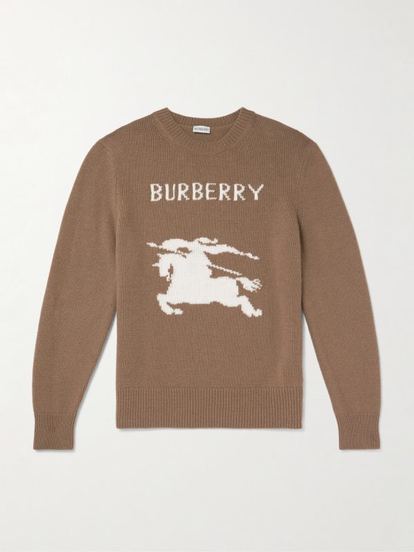 Intarsia-Knit Wool and Cashmere-Blend Sweater Intarsia-Knit Wool and Cashmere-Blend Sweater