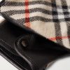 Checked Wool and Cashmere-Blend and Leather Gloves - CU