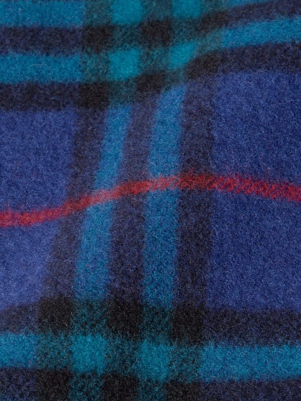 Fringed Checked Cashmere Scarf - CU Fringed Checked Cashmere Scarf - CU