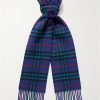 Fringed Checked Cashmere Scarf Fringed Checked Cashmere Scarf