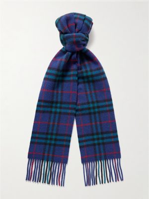 Fringed Checked Cashmere Scarf Fringed Checked Cashmere Scarf