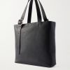Loop Logo-Debossed Full-Grain Leather Tote Bag - BK Loop Logo-Debossed Full-Grain Leather Tote Bag - BK
