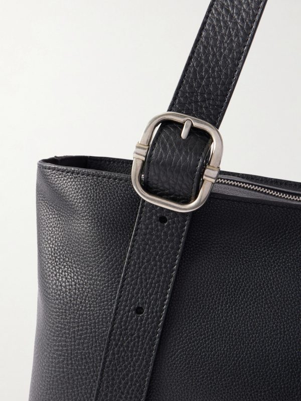 Loop Logo-Debossed Full-Grain Leather Tote Bag - CU Loop Logo-Debossed Full-Grain Leather Tote Bag - CU