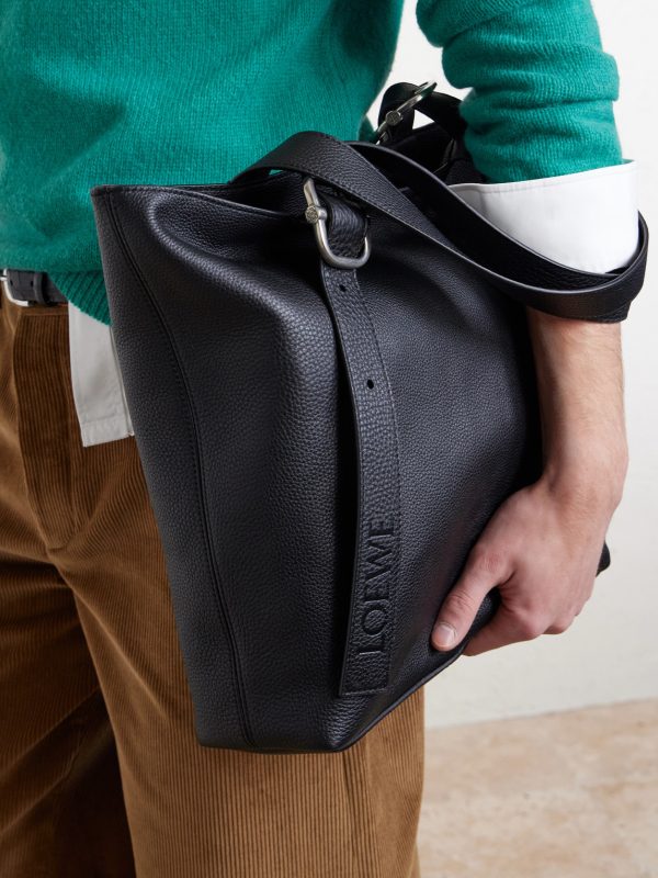 Loop Logo-Debossed Full-Grain Leather Tote Bag - E2 Loop Logo-Debossed Full-Grain Leather Tote Bag - E2