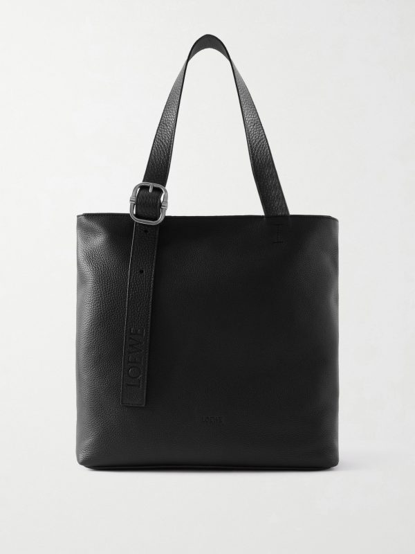 Loop Logo-Debossed Full-Grain Leather Tote Bag Loop Logo-Debossed Full-Grain Leather Tote Bag