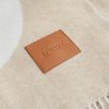 Anagram Leather-Appliquéd Fringed Logo-Jacquard Wool Blanket - CU