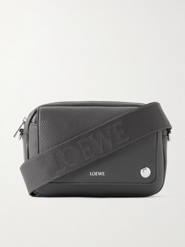 Pebble Full-Grain Leather Messenger Bag