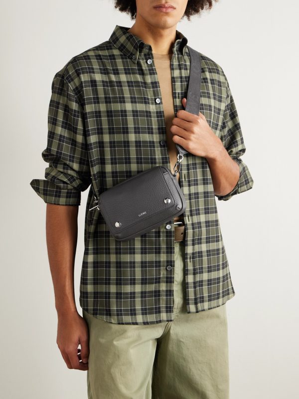 Pebble Full-Grain Leather Messenger Bag - OU