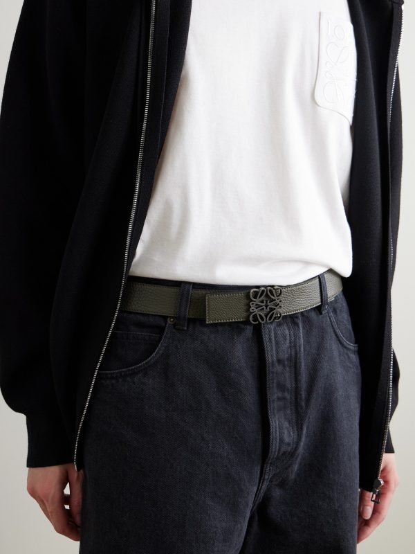 Anagram 3.5cm Reversible Leather Belt - OU