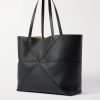 Puzzle Fold Leather Tote - BK Puzzle Fold Leather Tote - BK