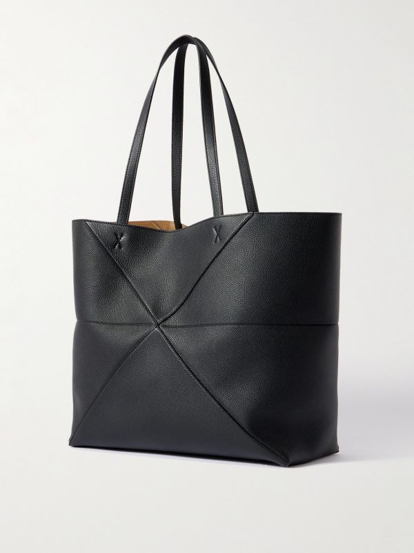 Puzzle Fold Leather Tote - BK Puzzle Fold Leather Tote - BK