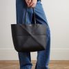 Puzzle Fold Leather Tote - OU Puzzle Fold Leather Tote - OU