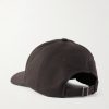 + Louis Wain Futurist Cat Leather-Trimmed Appliquéd Embroidered Cotton-Canvas Baseball Cap - BK + Louis Wain Futurist Cat Leather-Trimmed Appliquéd Embroidered Cotton-Canvas Baseball Cap - BK