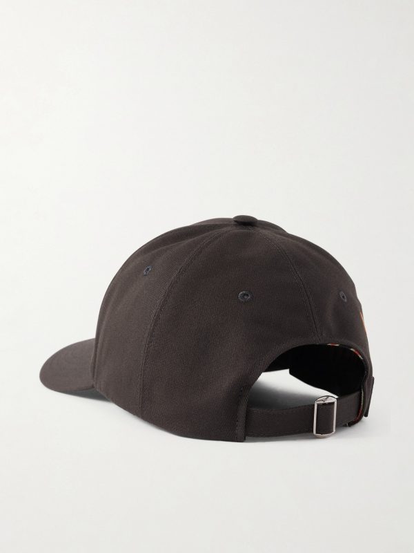 + Louis Wain Futurist Cat Leather-Trimmed Appliquéd Embroidered Cotton-Canvas Baseball Cap - BK + Louis Wain Futurist Cat Leather-Trimmed Appliquéd Embroidered Cotton-Canvas Baseball Cap - BK