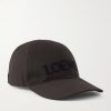 + Louis Wain Futurist Cat Leather-Trimmed Appliquéd Embroidered Cotton-Canvas Baseball Cap + Louis Wain Futurist Cat Leather-Trimmed Appliquéd Embroidered Cotton-Canvas Baseball Cap
