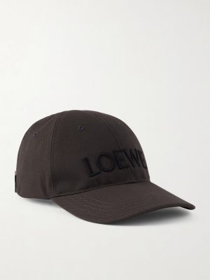 + Louis Wain Futurist Cat Leather-Trimmed Appliquéd Embroidered Cotton-Canvas Baseball Cap + Louis Wain Futurist Cat Leather-Trimmed Appliquéd Embroidered Cotton-Canvas Baseball Cap