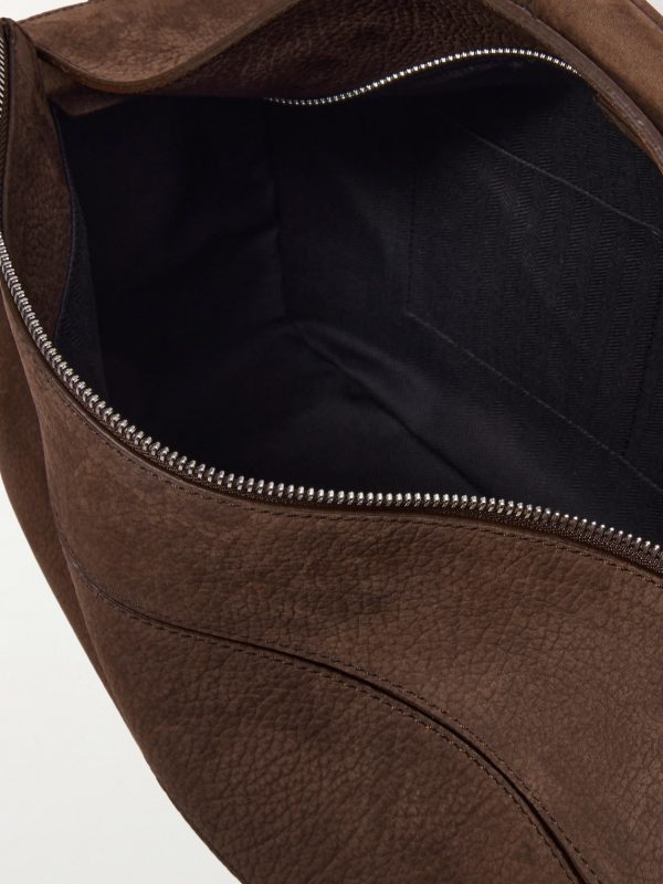 Puzzle Edge Large Logo-Debossed Nubuck Messenger Bag - E1 Puzzle Edge Large Logo-Debossed Nubuck Messenger Bag - E1