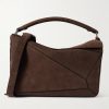 Puzzle Edge Large Logo-Debossed Nubuck Messenger Bag Puzzle Edge Large Logo-Debossed Nubuck Messenger Bag