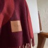 Anagram Leather-Appliquéd Fringed Logo-Jacquard Wool and Cashmere-Blend Blanket - CU