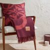 Anagram Leather-Appliquéd Fringed Logo-Jacquard Wool and Cashmere-Blend Blanket - OU