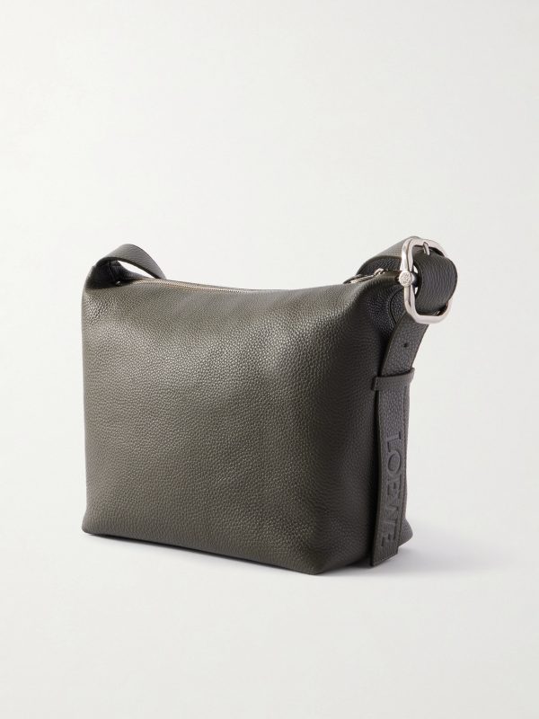 Loop Full-Grain Leather Messenger Bag - BK Loop Full-Grain Leather Messenger Bag - BK