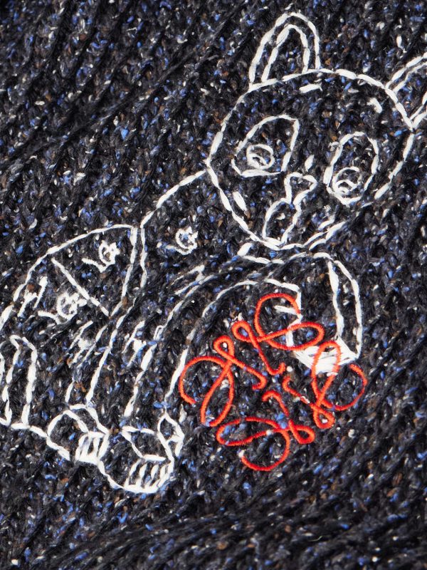 Fringed Embroidered Knitted Scarf - CU