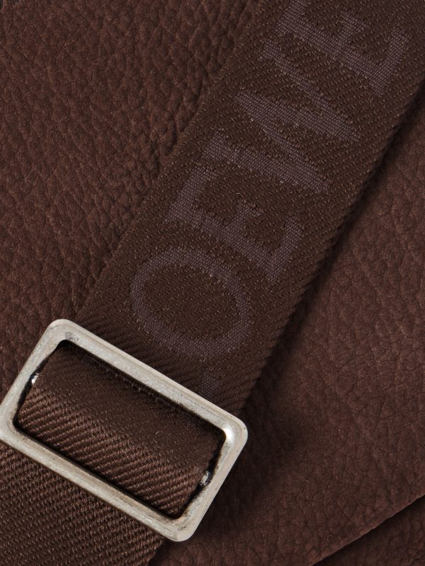 Pebble Embellished Full-Grain Nubuck Messenger Bag - CU Pebble Embellished Full-Grain Nubuck Messenger Bag - CU