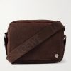 Pebble Embellished Full-Grain Nubuck Messenger Bag Pebble Embellished Full-Grain Nubuck Messenger Bag