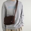 Pebble Embellished Full-Grain Nubuck Messenger Bag - OU Pebble Embellished Full-Grain Nubuck Messenger Bag - OU
